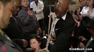 Asian girl public gangbang fuck