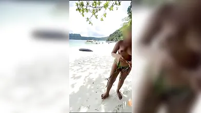 Smriti jain new outdoor beach dare video