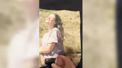 Cumshot on Leonie printed on shirt