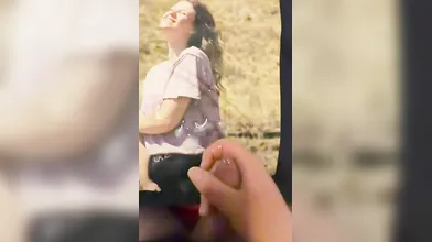 Cumshot on Leonie printed on shirt