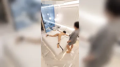 Dami_daa Whipped Punished - 四肢捆绑木棍打屁股调教母狗！！