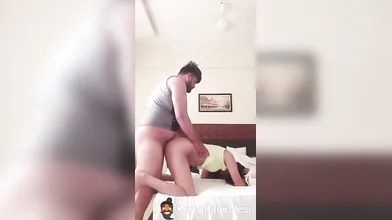 Indian sex MMS of a lover banging his slim GF in bedTelegram @VidPlay69
