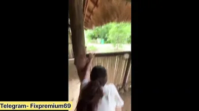 Foreigner Couple Getting Caught while Having Sex In a Village Shed