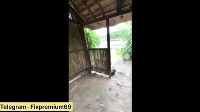 Foreigner Couple Getting Caught while Having Sex In a Village Shed