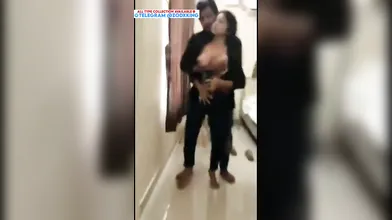 Girlfriend big boobs pressing sex mms tape in hotel Telegram @ZodxKing