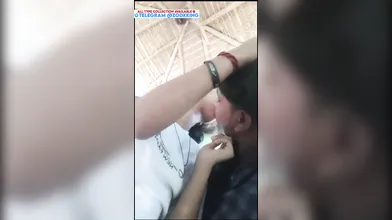 Cute girlfriend big boobs sucking in dhaba restaurant xxx Telegram @ZodxKing