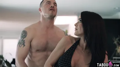 Stepuncle his MILF wife cuckold DP threesome in their kitchen