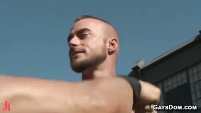 Connor Maguire And Cameron Kincade Folsom Street Fair Public Bdsm With Ball Bondage