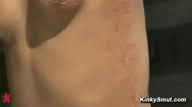 Standing Nipple Pegs Collar Bondage