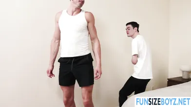 Twink teen loves my big muscle and big cock