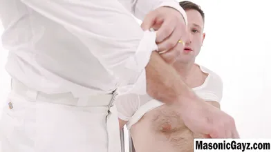 After the interview Master starts toying my ass