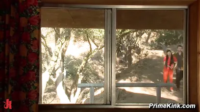 Gaia In Orange Jumpsuit Gets Roped And Gagged By James Deen At Country Ranch