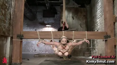 Bella Rossi Claire Adams Hogtied Breast Rope Bondage Spread Eagle Suspension