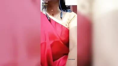 Gouthami reddy manthena removing Red saree blouse showing hot bra milky boobs black tits in bedroom video xxx viral ????