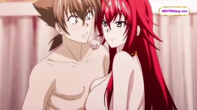 Busty redhead rocks xmas outfit riding cock with tight titjob ⋆ Highschool DxD Parody