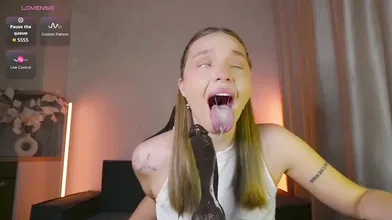 Brunette Teen Deepthroats Massive Dildo and Shows Off Perfect Ass on Webcam