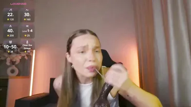 Brunette Teen Deepthroating Big Dildo - Intense Solo Performance