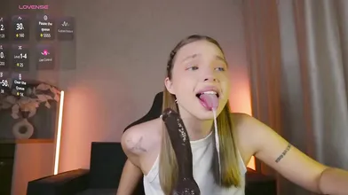 Brunette Teen Deepthroats Massive Black Dildo Live on Stream
