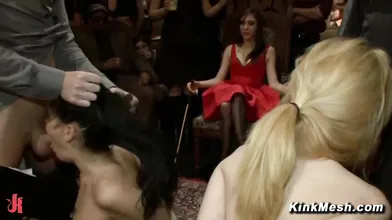James Deen Dominates Roped Jade Indica And Blonde At Crowded Birthday Orgy