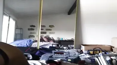 Hot Ebony Babe Gives Sloppy Interracial Blowjob and Swallows Every Drop