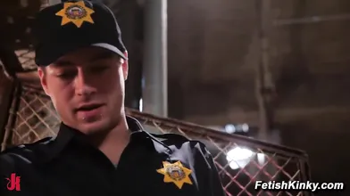 Intense Prison Guard Bondage Blowjob