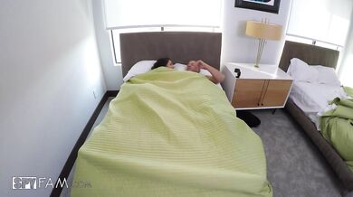 Caught! Horny Step-Sister Slides Into Step-Brother’s Bed