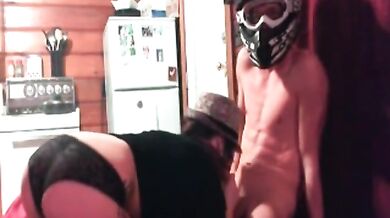 Shy girlfriend fucking using a hat