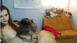 Lesbians Kissing on Webcam