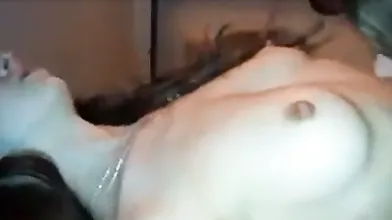Sexy lesbian threesome at the party