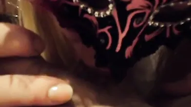 Masked girlfriend gives nice blowjob