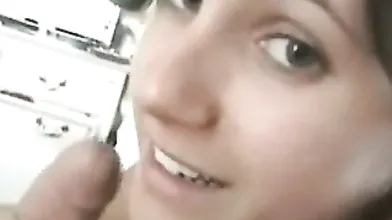 I shoot my cum all over her pretty face