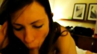 My ex girlfriend gives blowjob and swallow