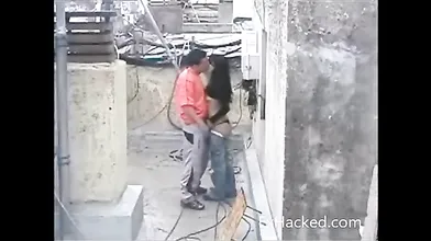 Spying My Girlfriend fuck with her best friend on Terrace