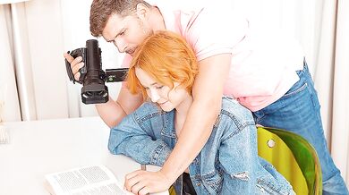 Naked cutie tests her skills