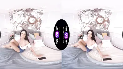 Orgasming with a phone in her hands