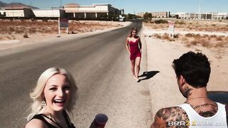Blonde Suspects Skedaddles with Cop Car! :O