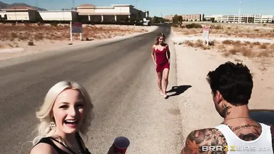 Blonde Suspects Skedaddles with Cop Car! :O