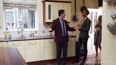 Danny sneaks the D in behind British Hubby!