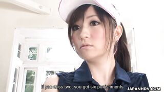 Slutty golf gal Michiru Tsukino gets punished