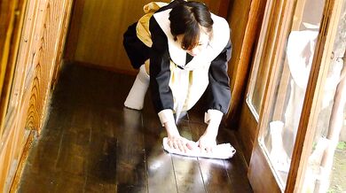 Aoba Itou does some cock cleaning in kitchen