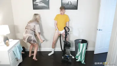 BRAZZERS Stepson Stuffs his Willy into Vacuum?! :O