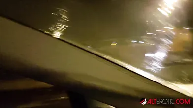 Jay Jay Giving a Hot Blowjob in a Car