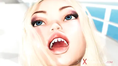 A nerdy boy with VR headset has passionate virtual sex with a hot young blonde on a luxury yacht
