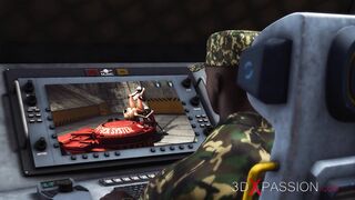 Super fuck system. Sex android plays with a hot girl in the lab