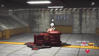 Fuck system in Area 51. Female android fucks hard a sexy blonde