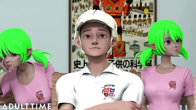 ADULT TIME - Hentai Sex University Prodigy Dominates Principal's Pussy For His Midterm Exam