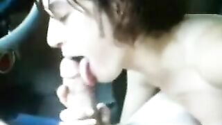 Amateur Slut Giving Blowjob In Car