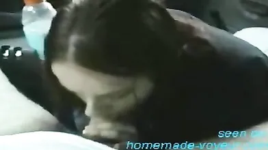 Busty Brunette Gives Blowjob And Titfucks In Car. Pt1