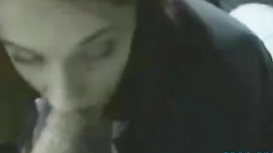 Busty Brunette Gives Blowjob And Titfucks In Car. Pt1