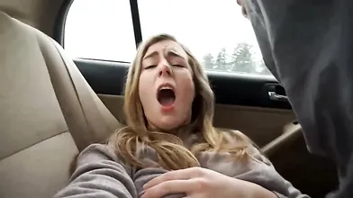 Amateur Blonde Teen Likes Inside The Car